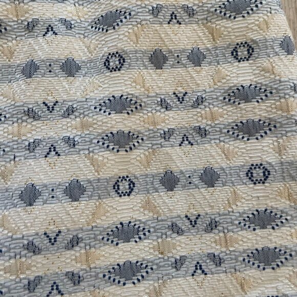 J.Crew A-Line Flare Mini Skirt SZ 4 Geometric Jacquard Gold metallic accent - Picture 2 of 6